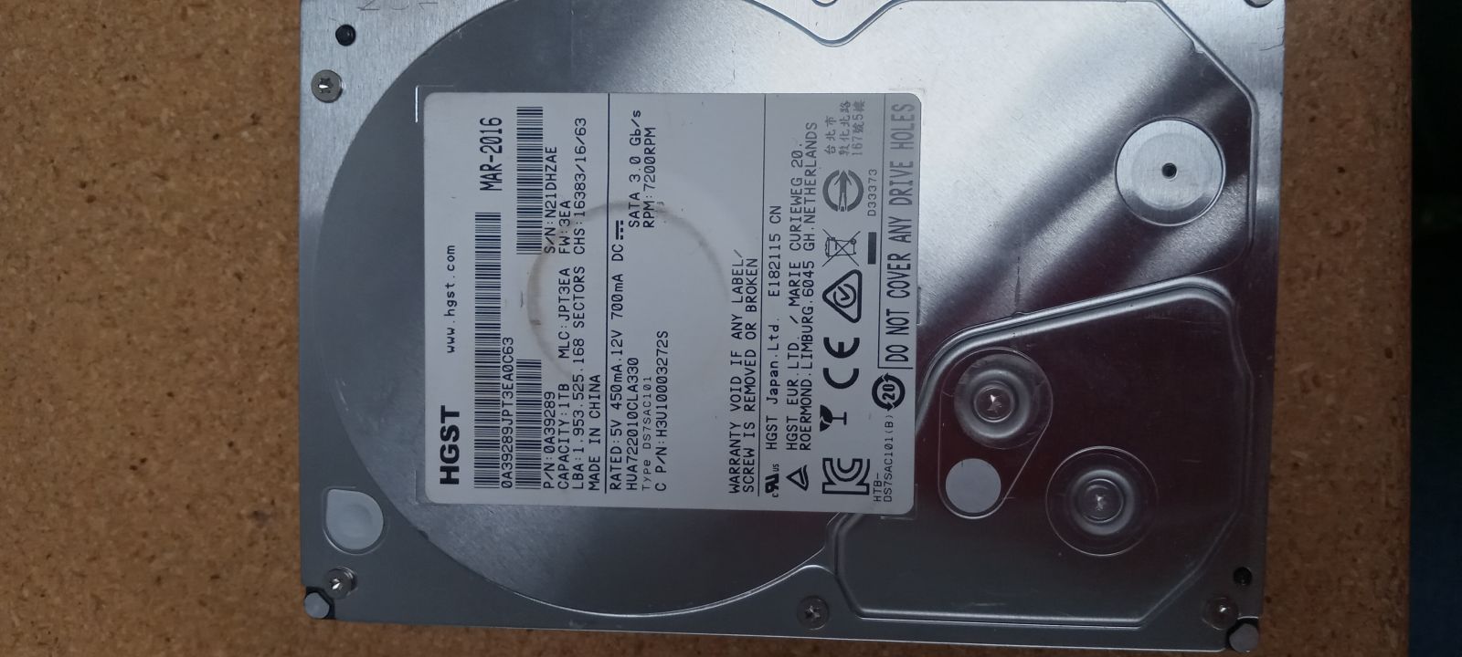 HUA722010CLA330 Hard Drive Donor