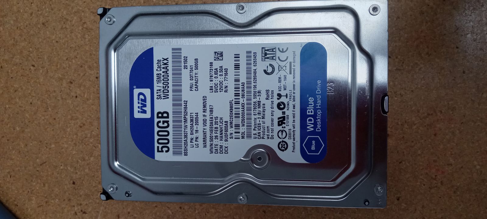 WD5000AAKX-08U6AA0 Hard Drive Donor