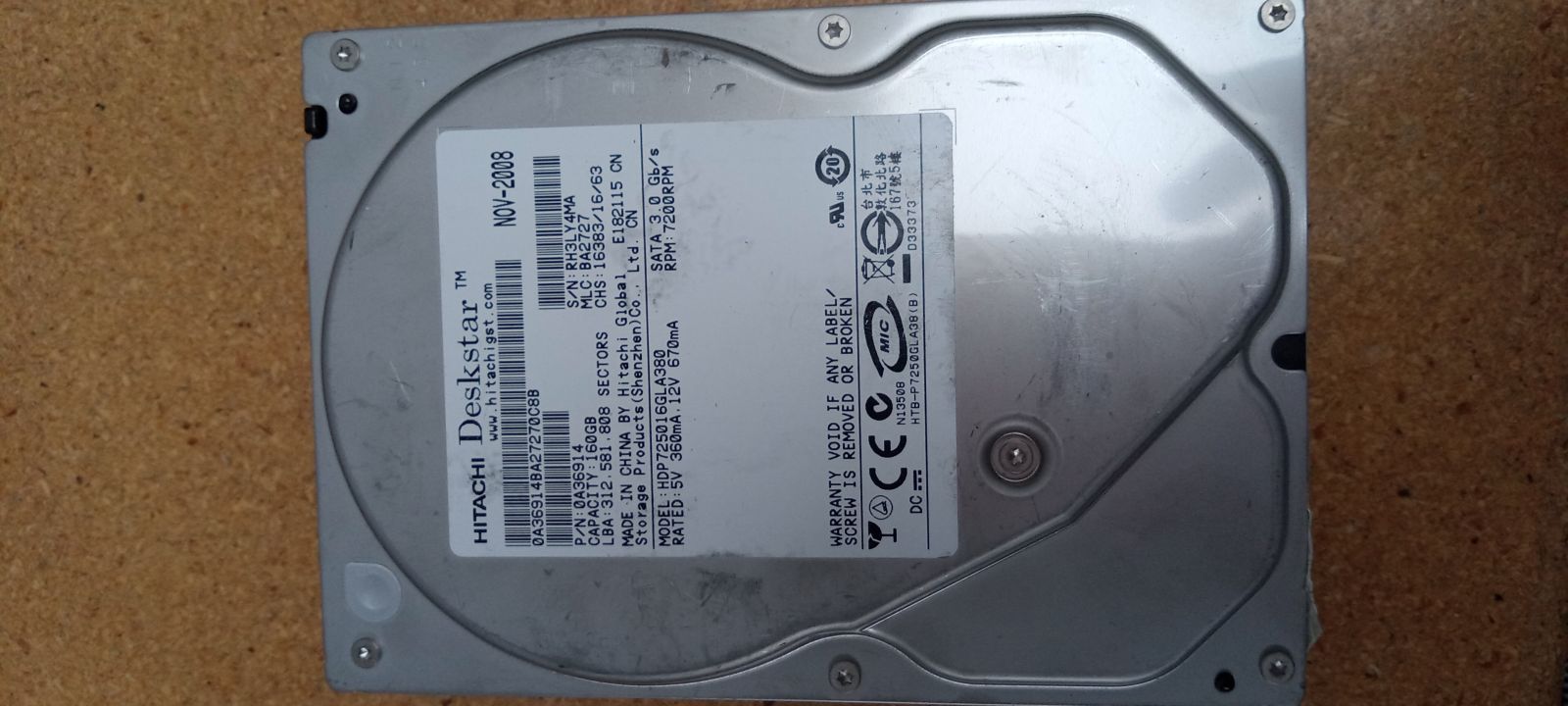 HDP725016GLA380 Hard Drive Donor