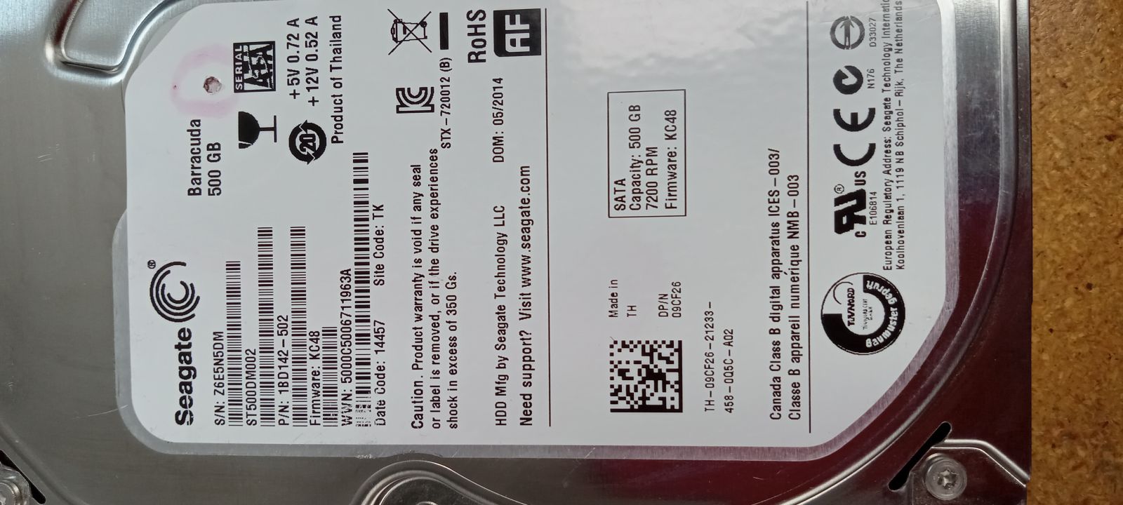 ST500DM002 Hard Drive Donor