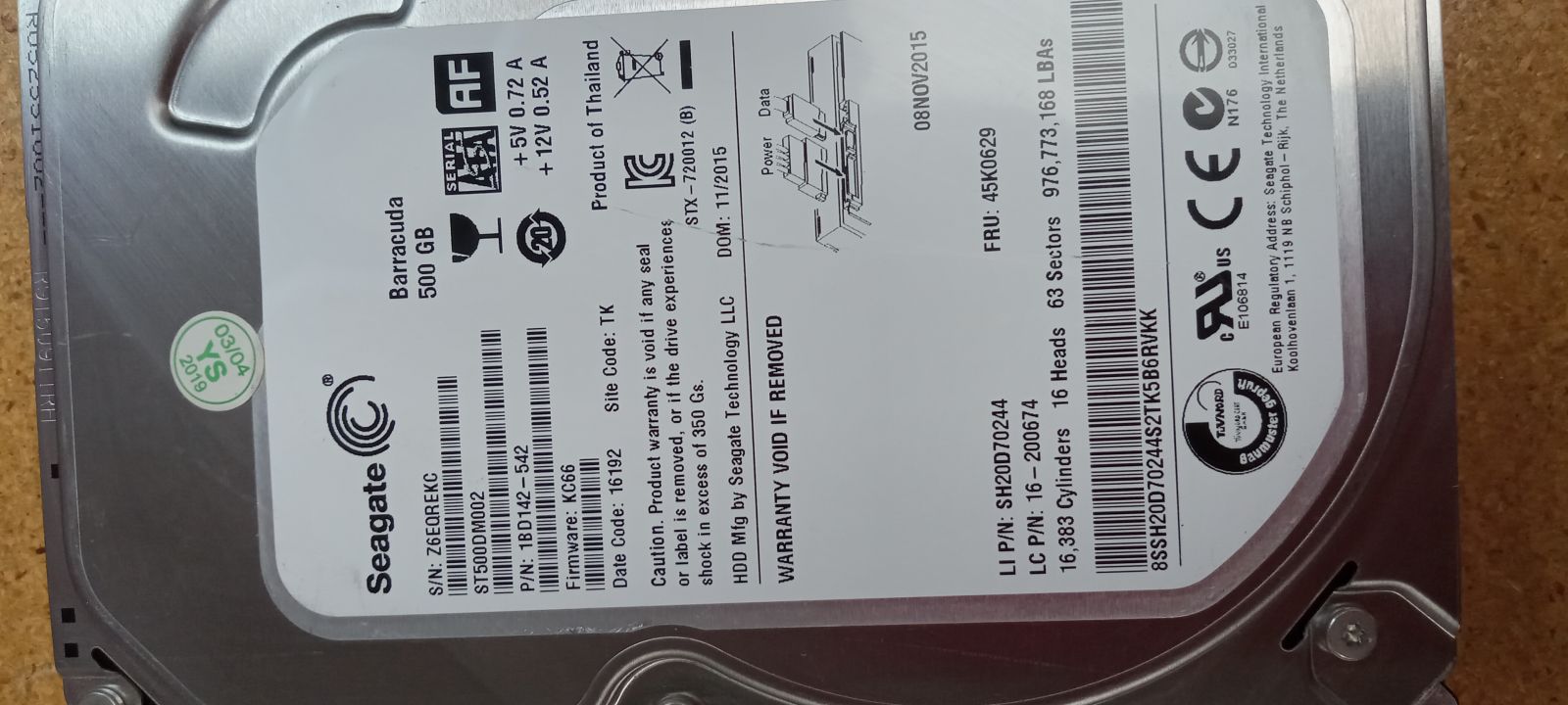 ST500DM002 Hard Drive Donor