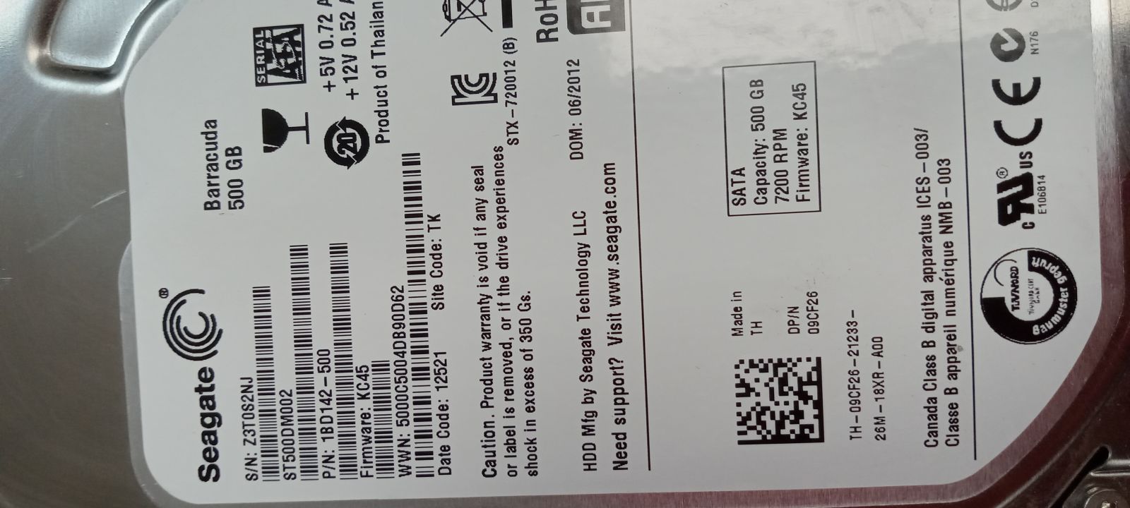 ST500DM002 Hard Drive Donor