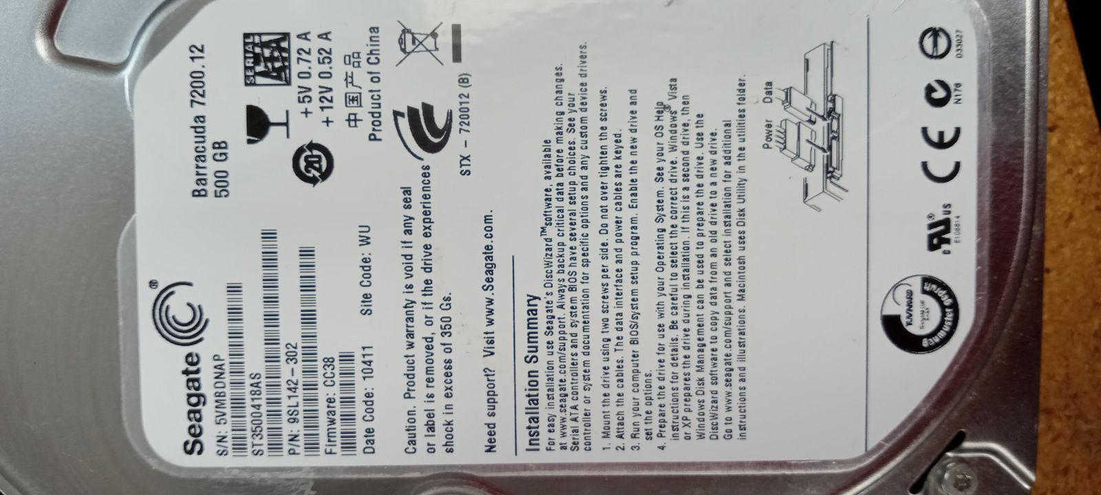 ST3500418AS Hard Drive Donor