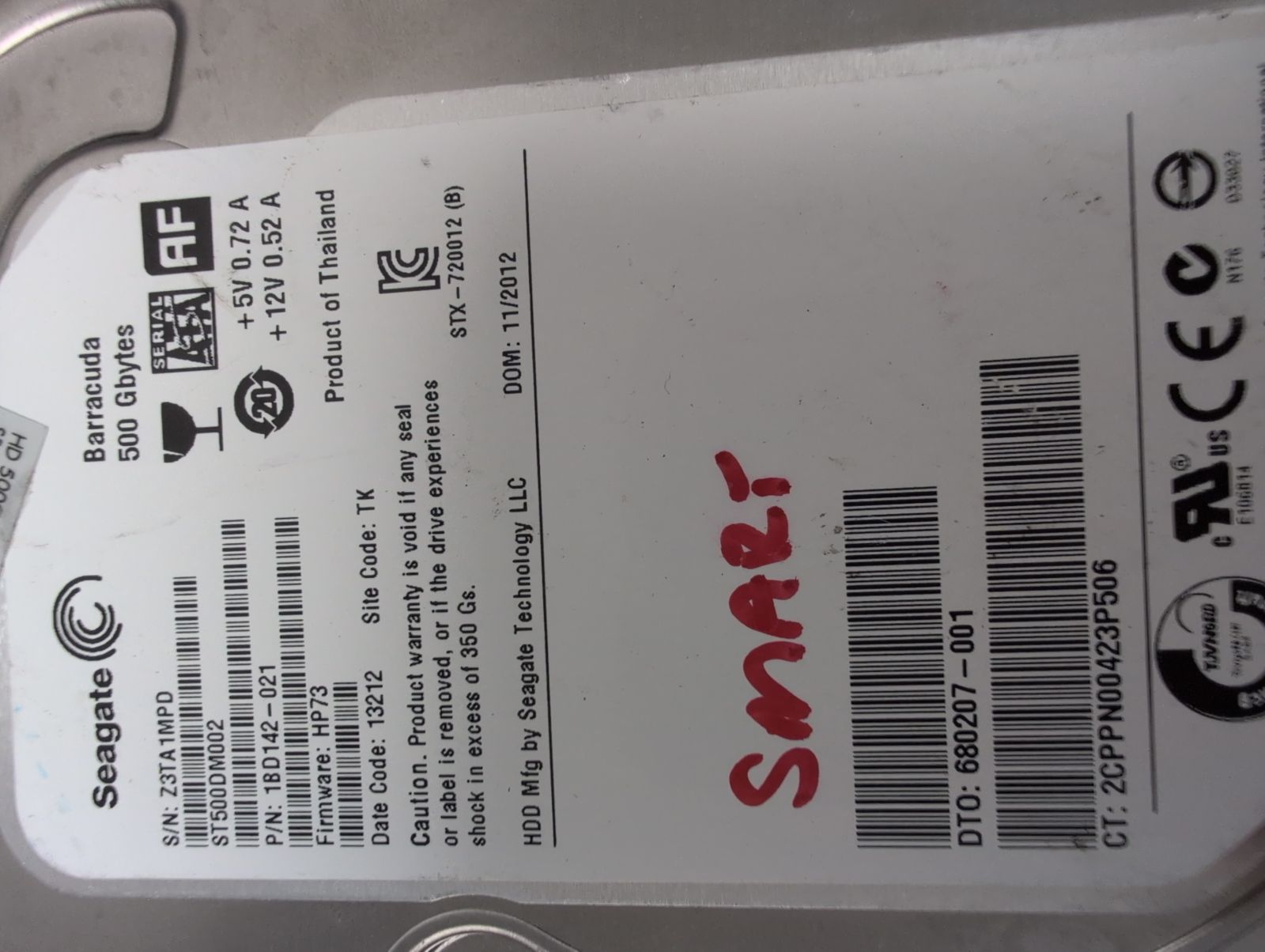 ST500DM002 Hard Drive Donor