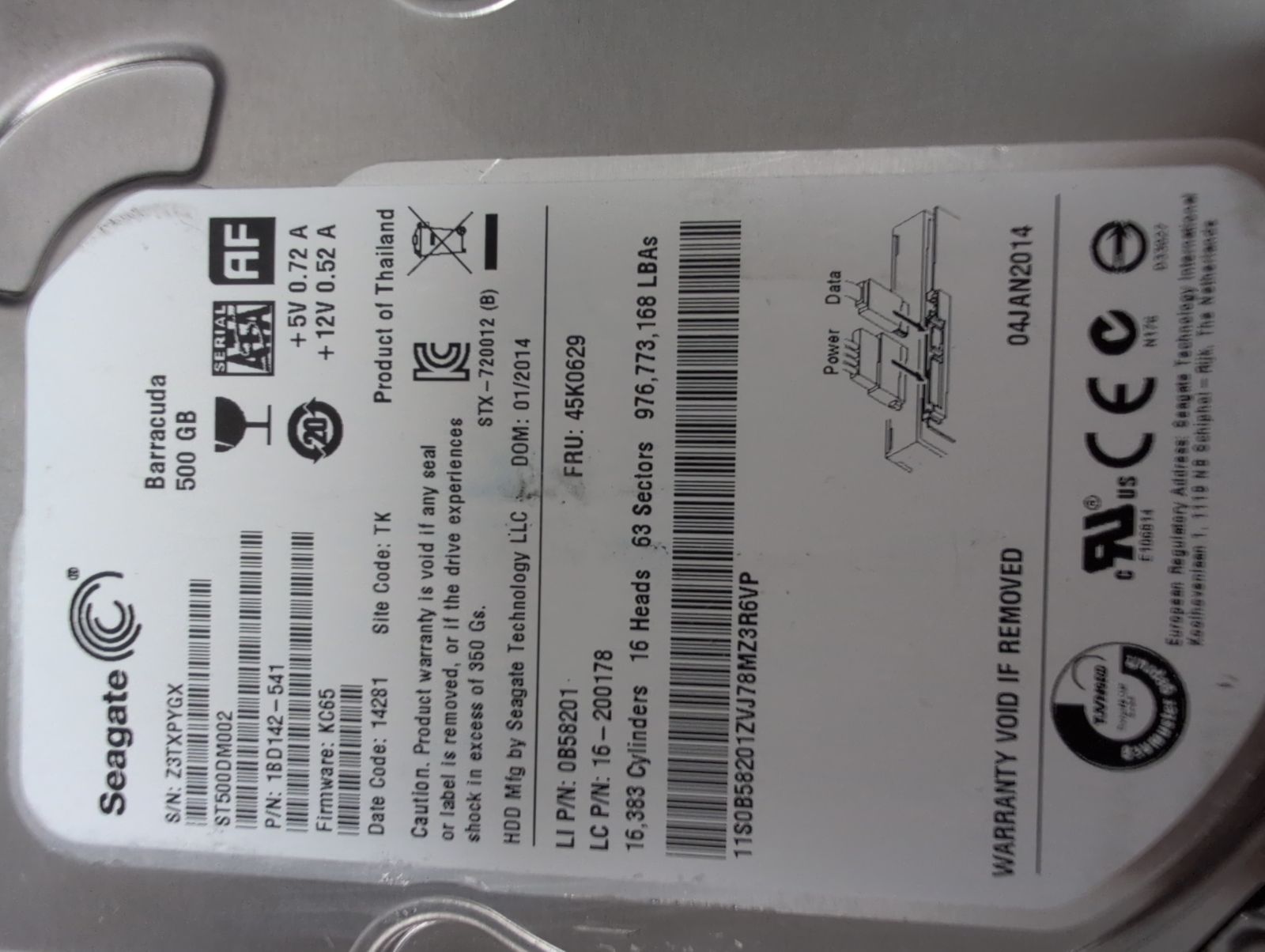 ST500DM002 Hard Drive Donor