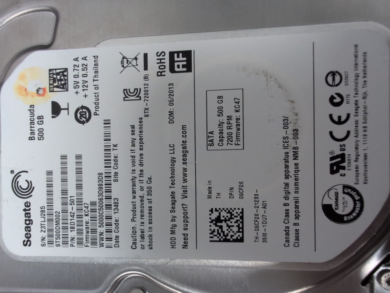 ST500DM002 Hard Drive Donor