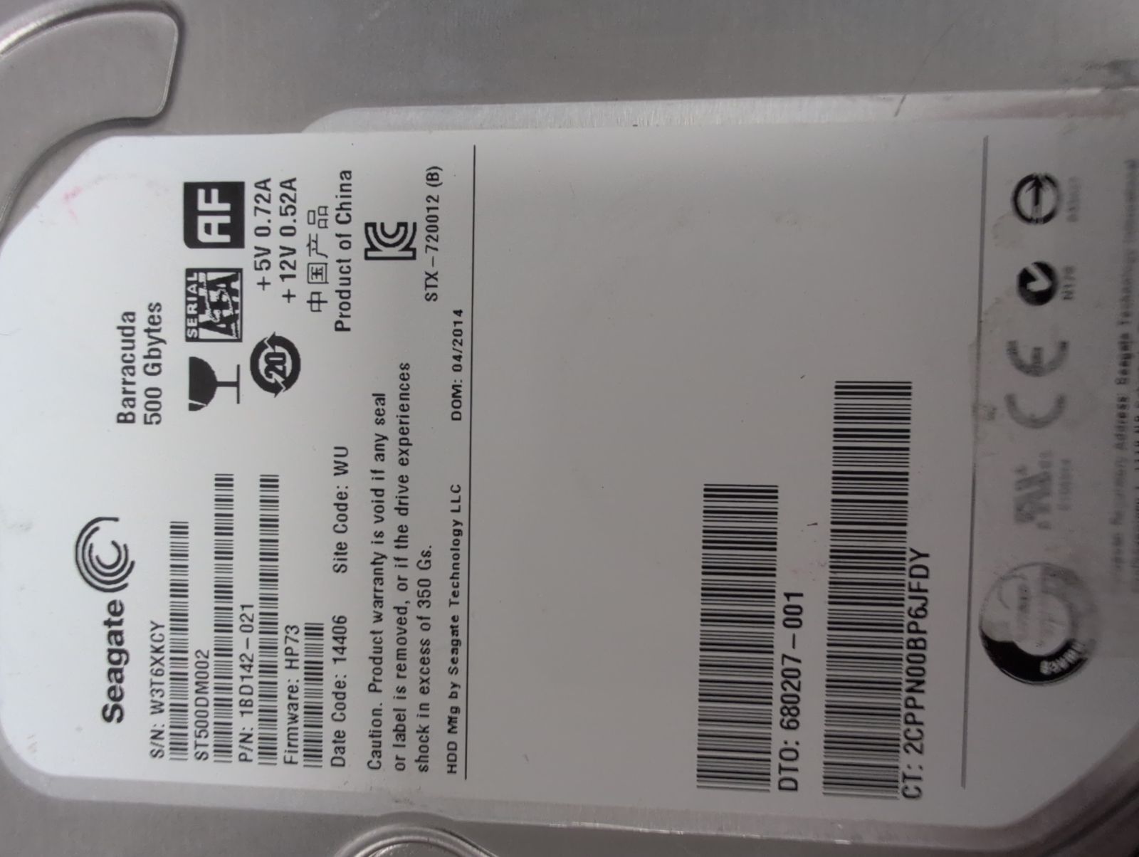 ST500DM002 Hard Drive Donor