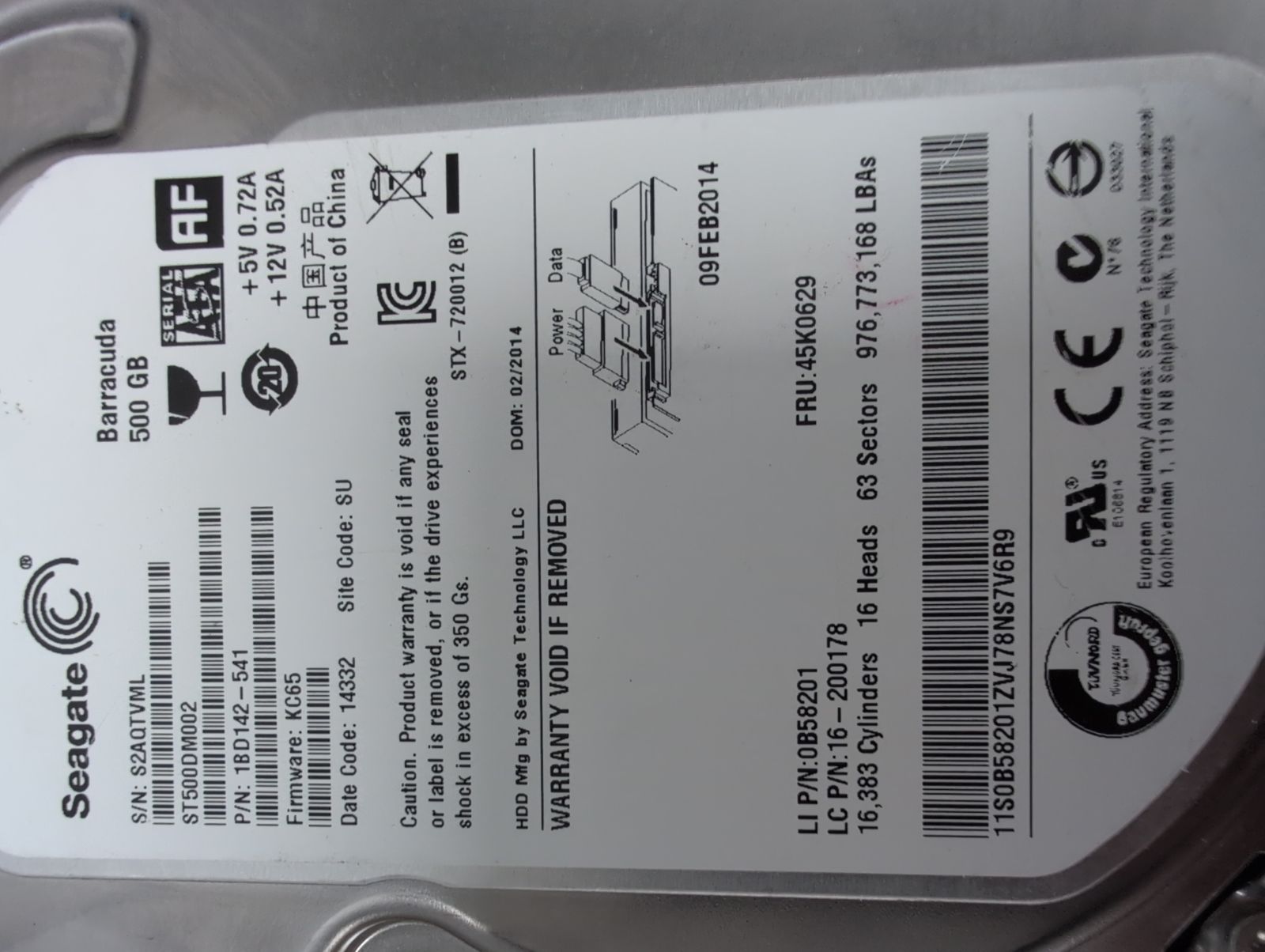 ST500DM002 Hard Drive Donor